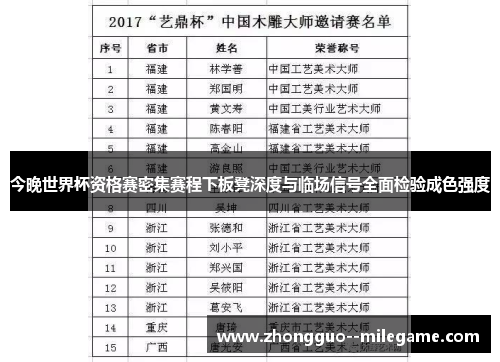 今晚世界杯资格赛密集赛程下板凳深度与临场信号全面检验成色强度